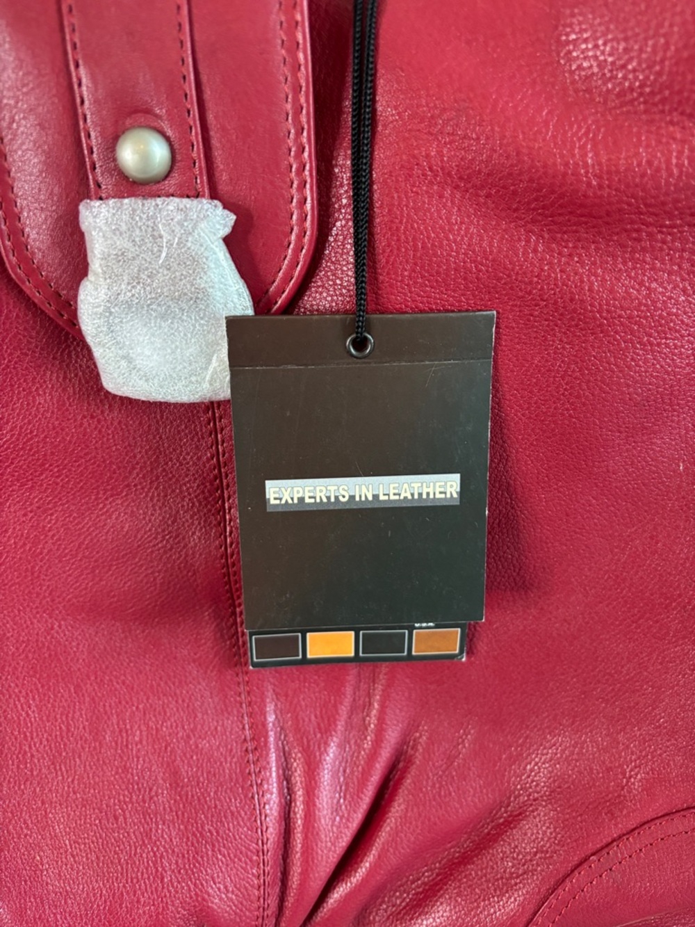 Red Leather Shoulder Bag - Picture 4 of 15